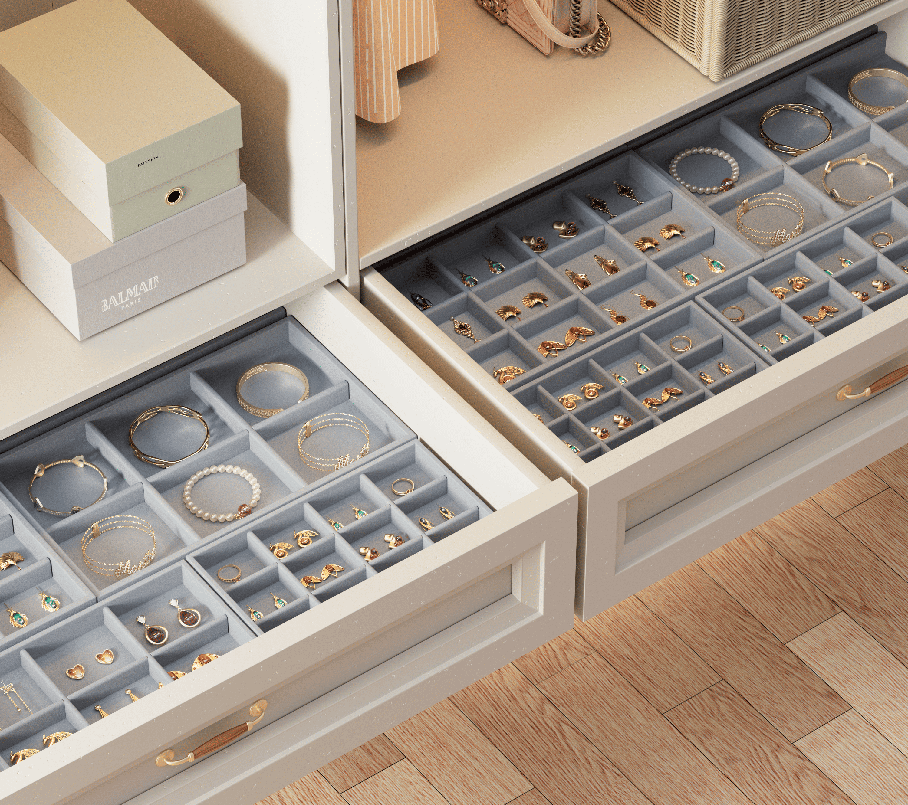 Stackable Jewelry Storage Box drawer