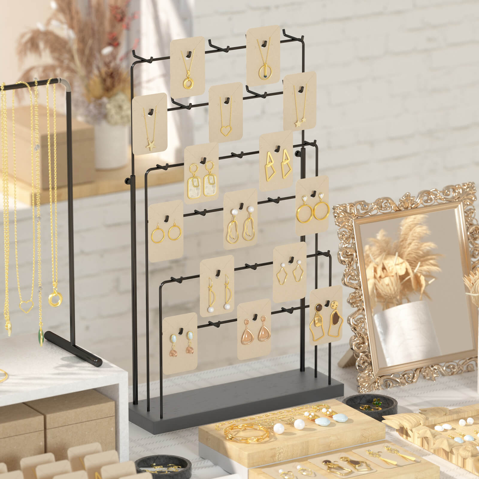 Earring Display Stand for Retail with 24 Hooks