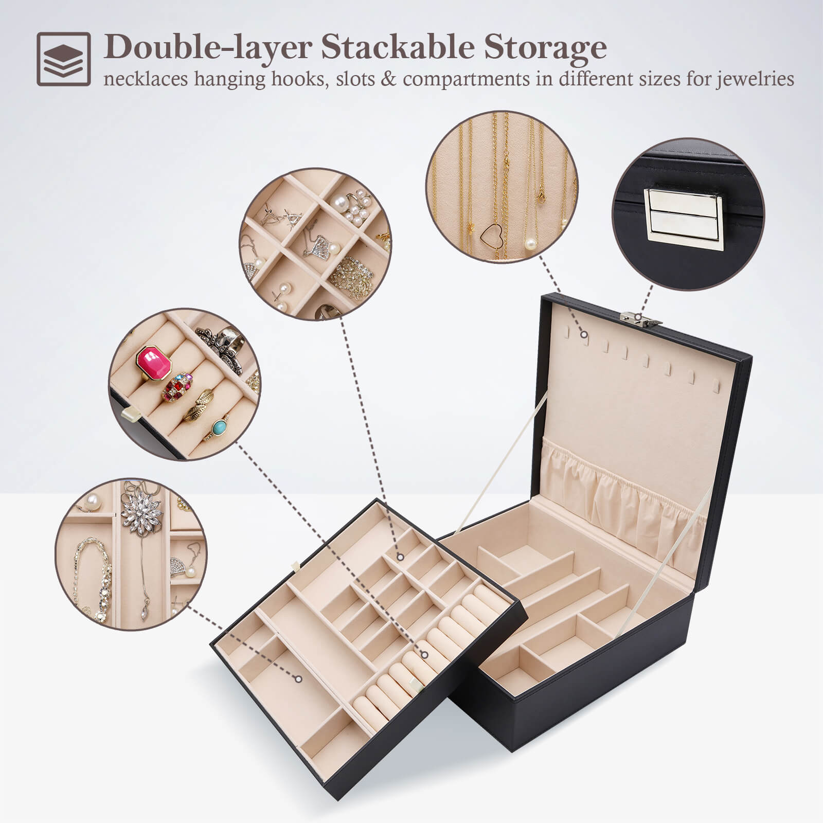 Large Leather Jewelry Box
