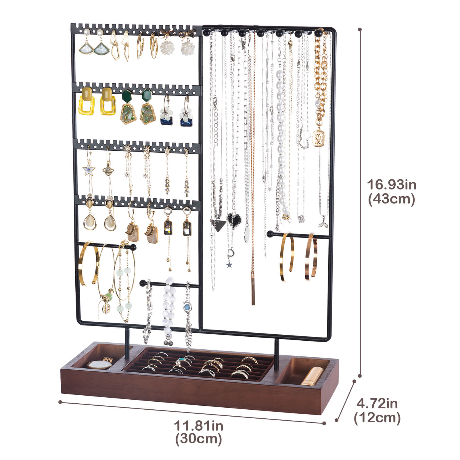 wooden jewelry display stands