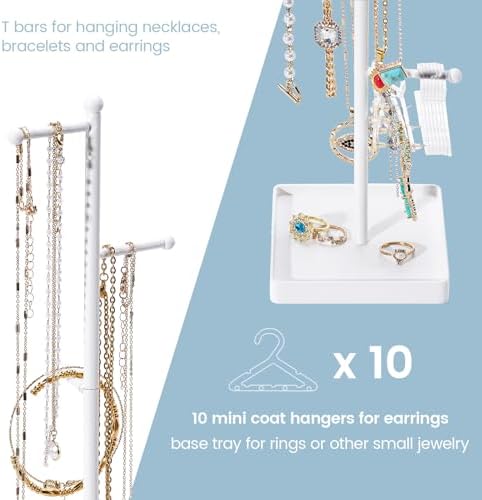 Jewelry Holder Stand with 10 Earring Hanger Rack details