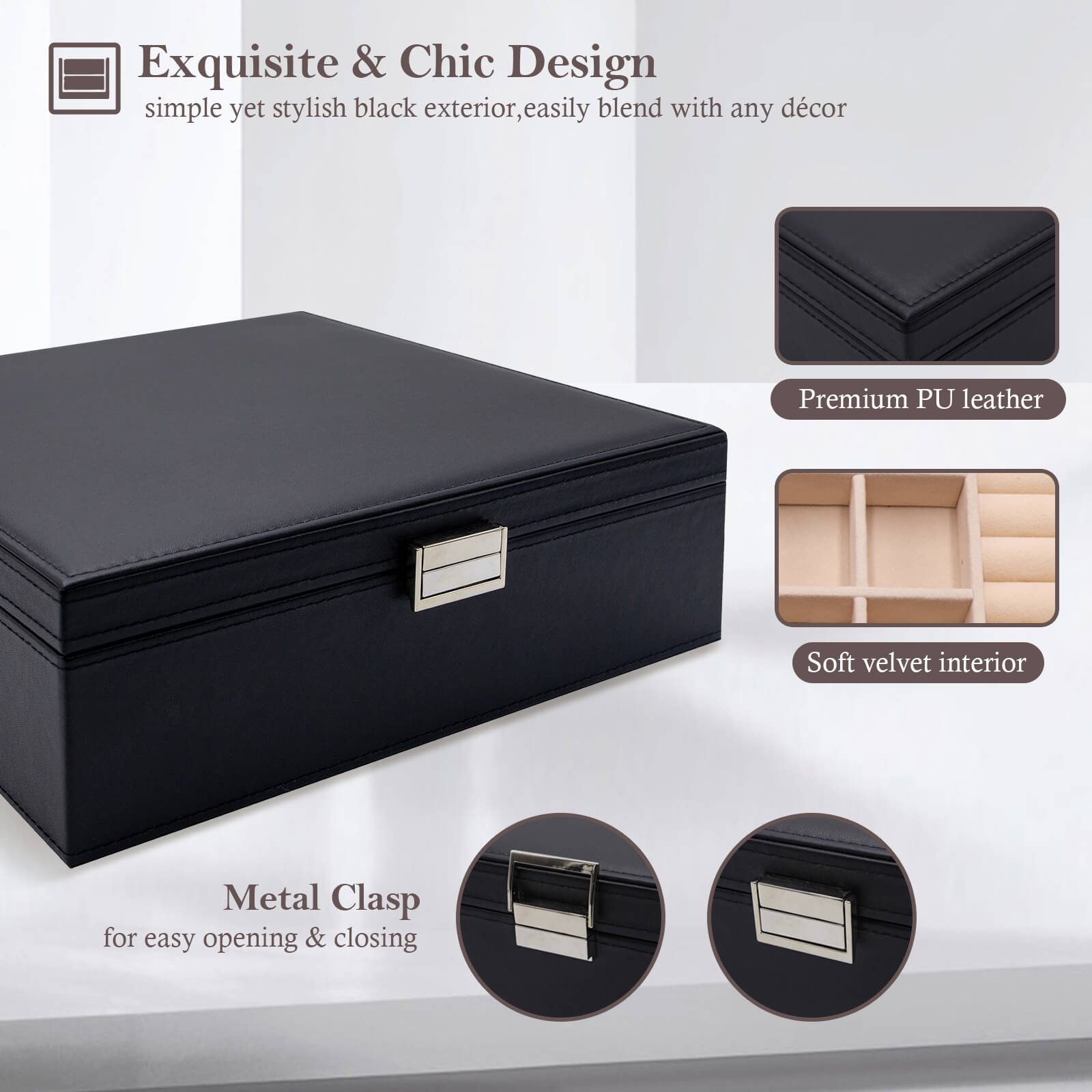 Large Leather Jewelry Box