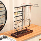 wooden jewelry display stands