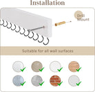 Wall Mount Wooden Necklace Organizer