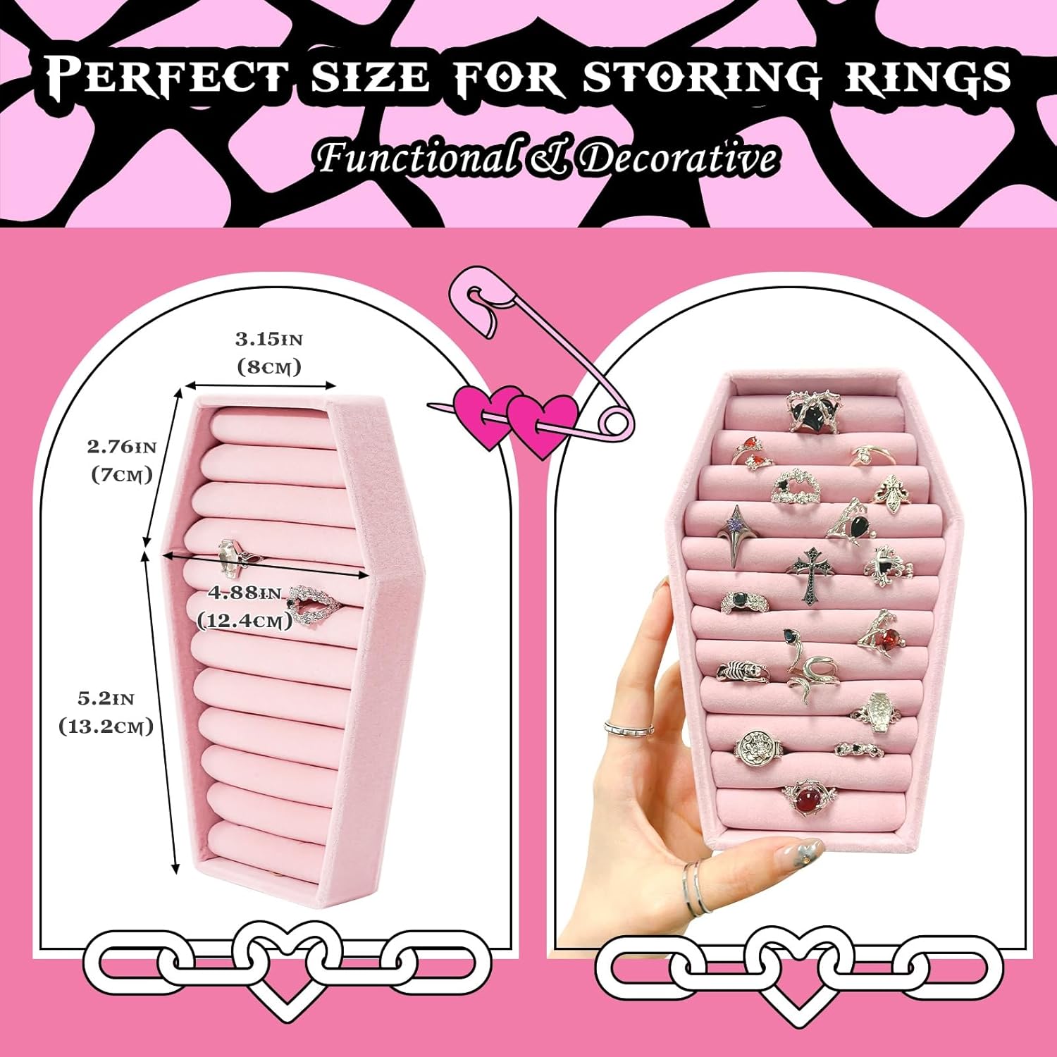 Velvet Jewelry Organizer Tray