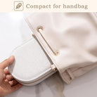 small travel jewelry box beige