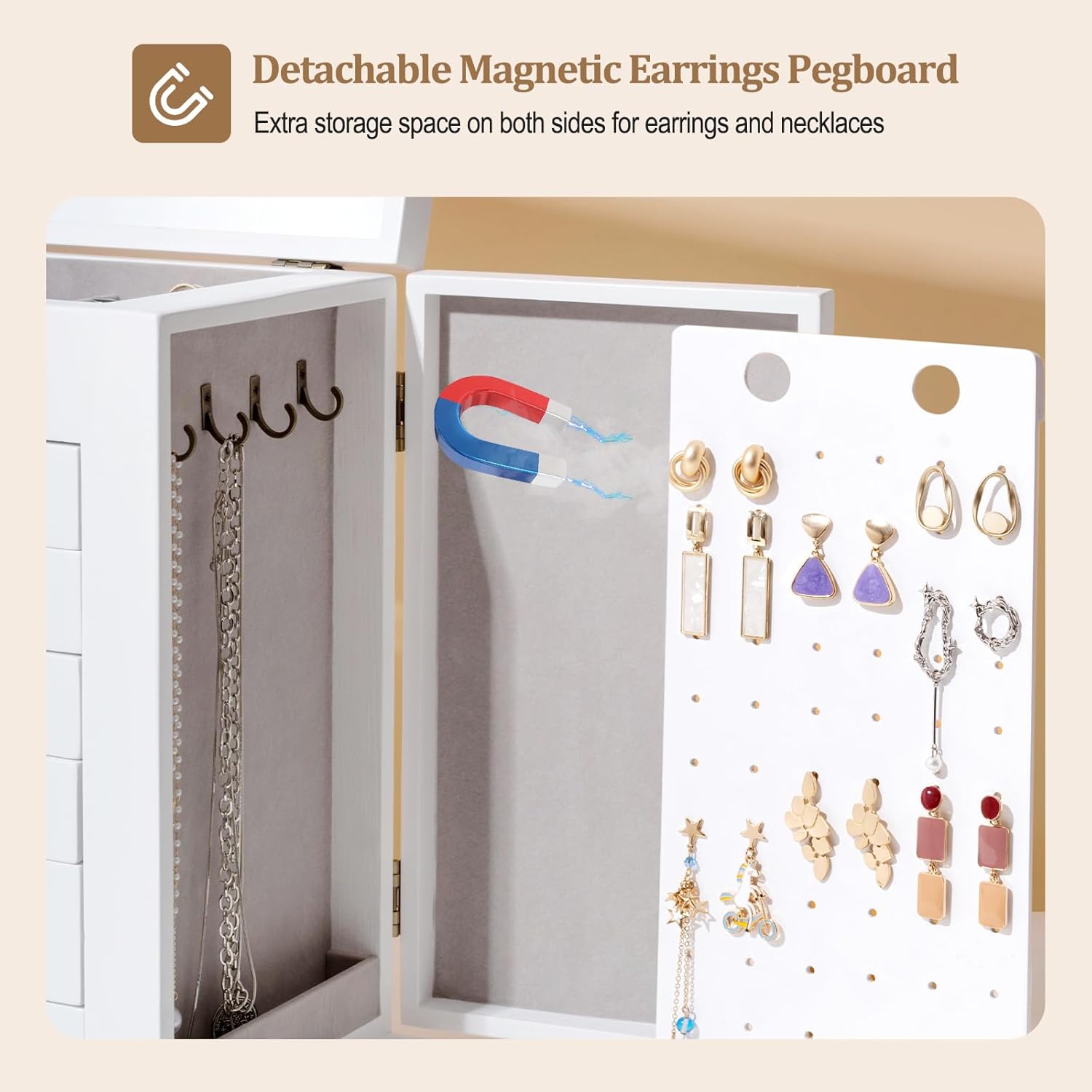 large wooden jewelry box for women