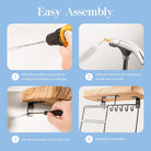 Wall Mount wooden Jewelry Organizer