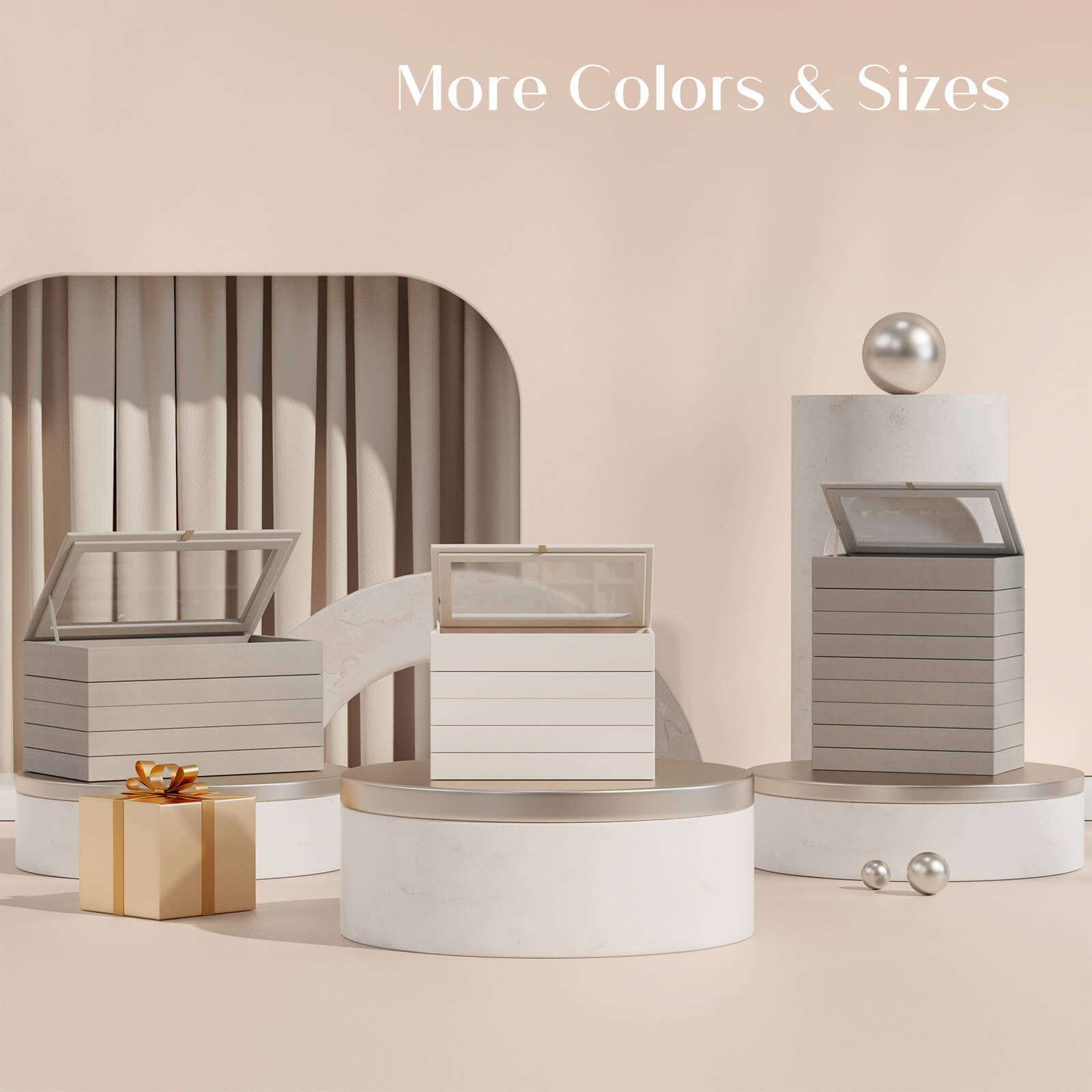 Stackable Velvet Jewelry Storage Box