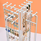 rotating jewelry stand display white