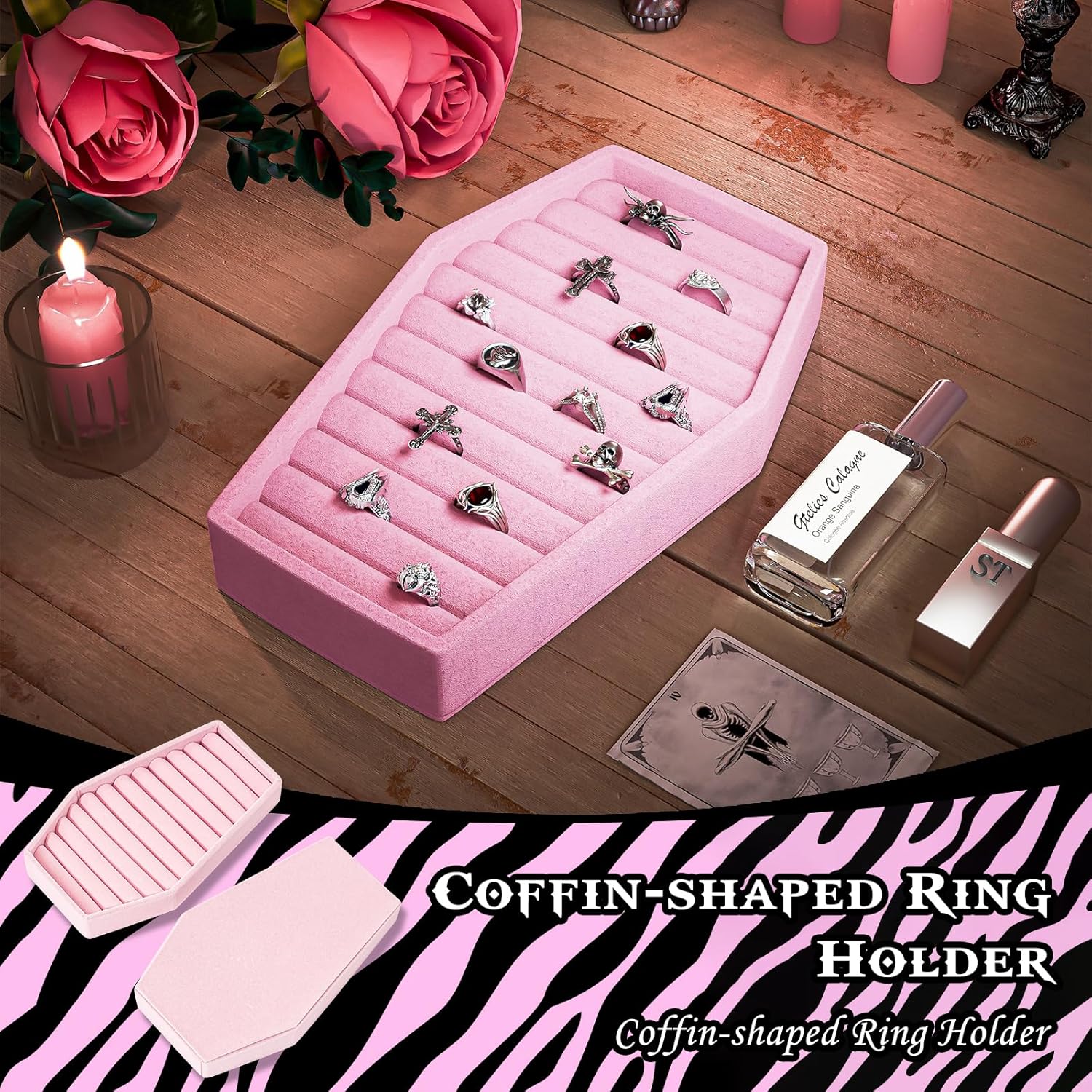 Velvet Jewelry Organizer Tray