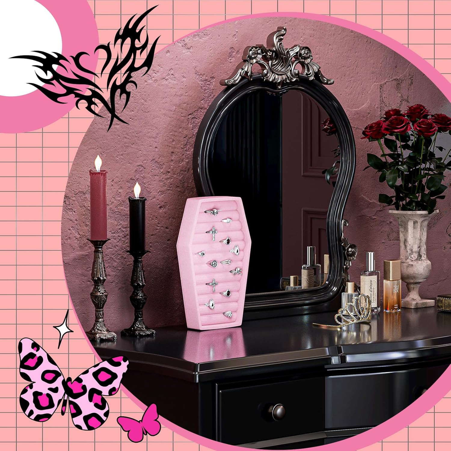 Velvet Jewelry Organizer Tray