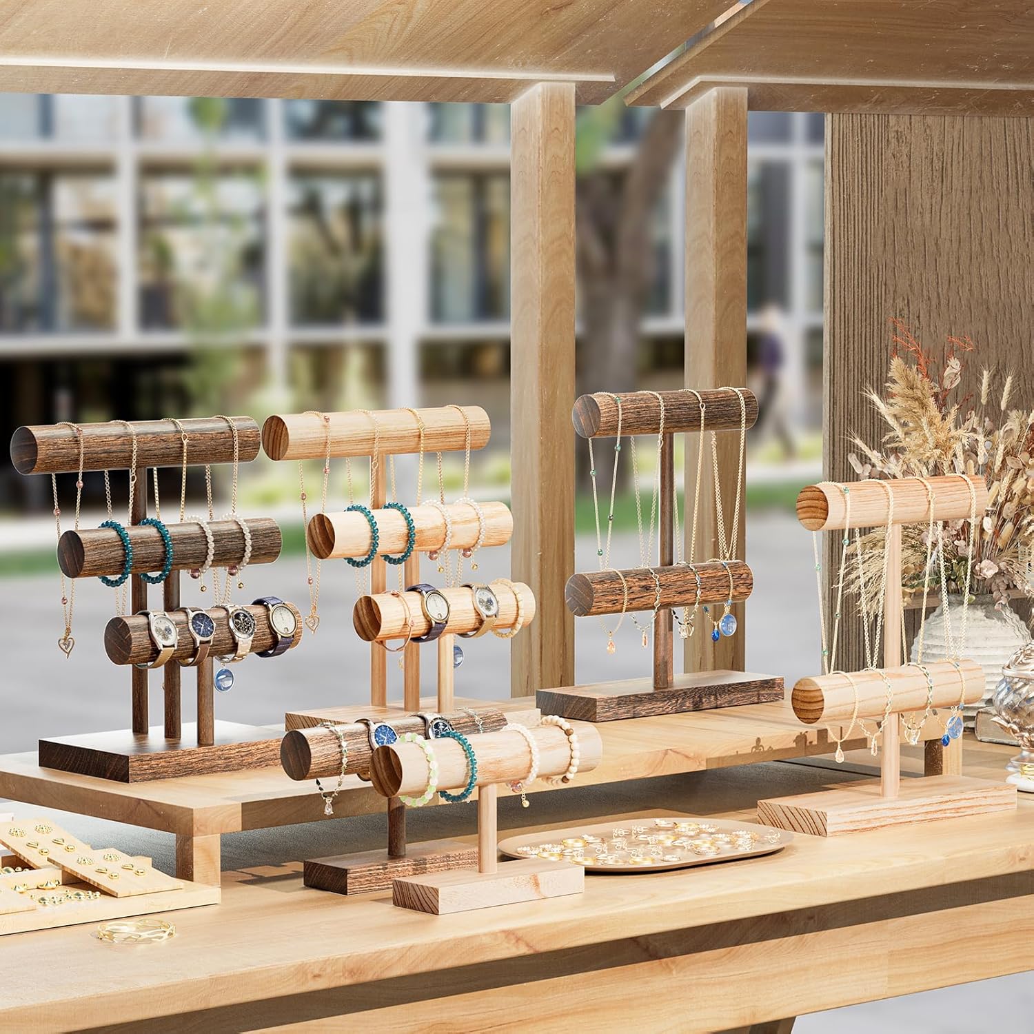 Wooden Bracelet Display Rack for Retail