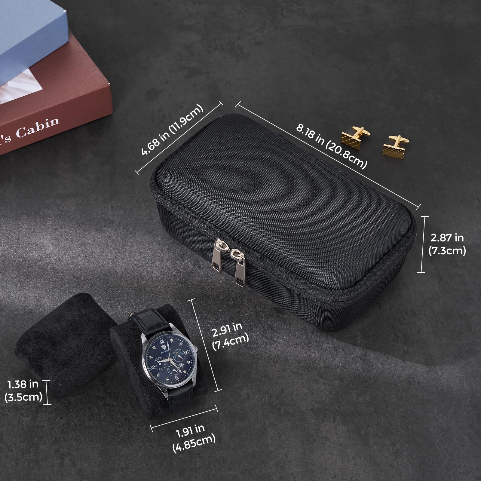 Portable EVA Hard Shell Watch Case for Travel