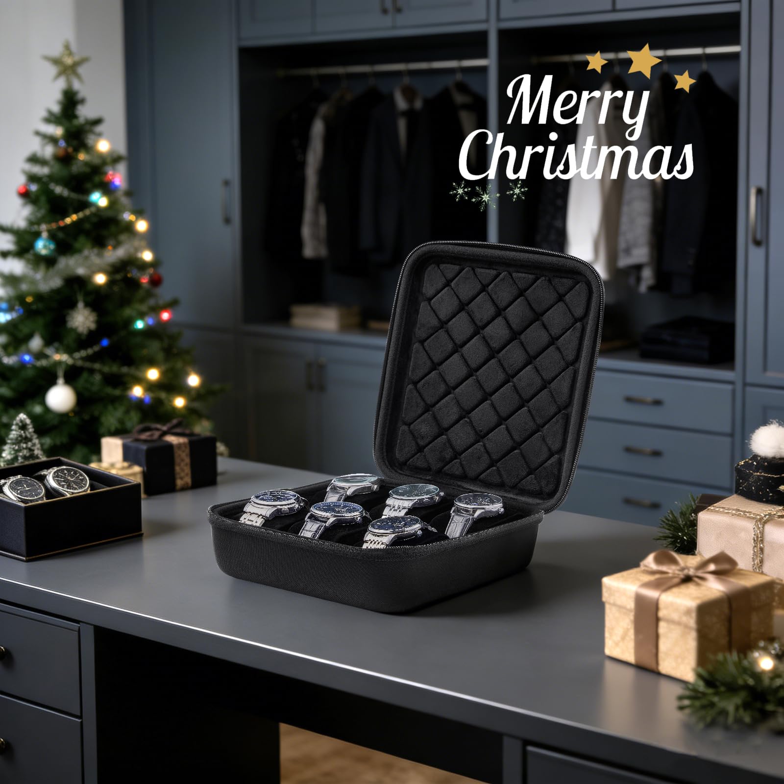 Portable EVA Hard Shell Watch Case for Travel