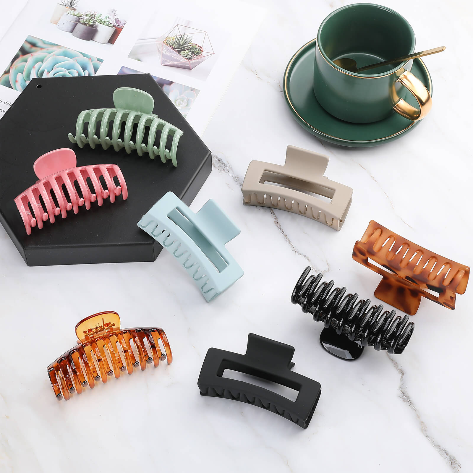 8 Colors Hair Clips Claw