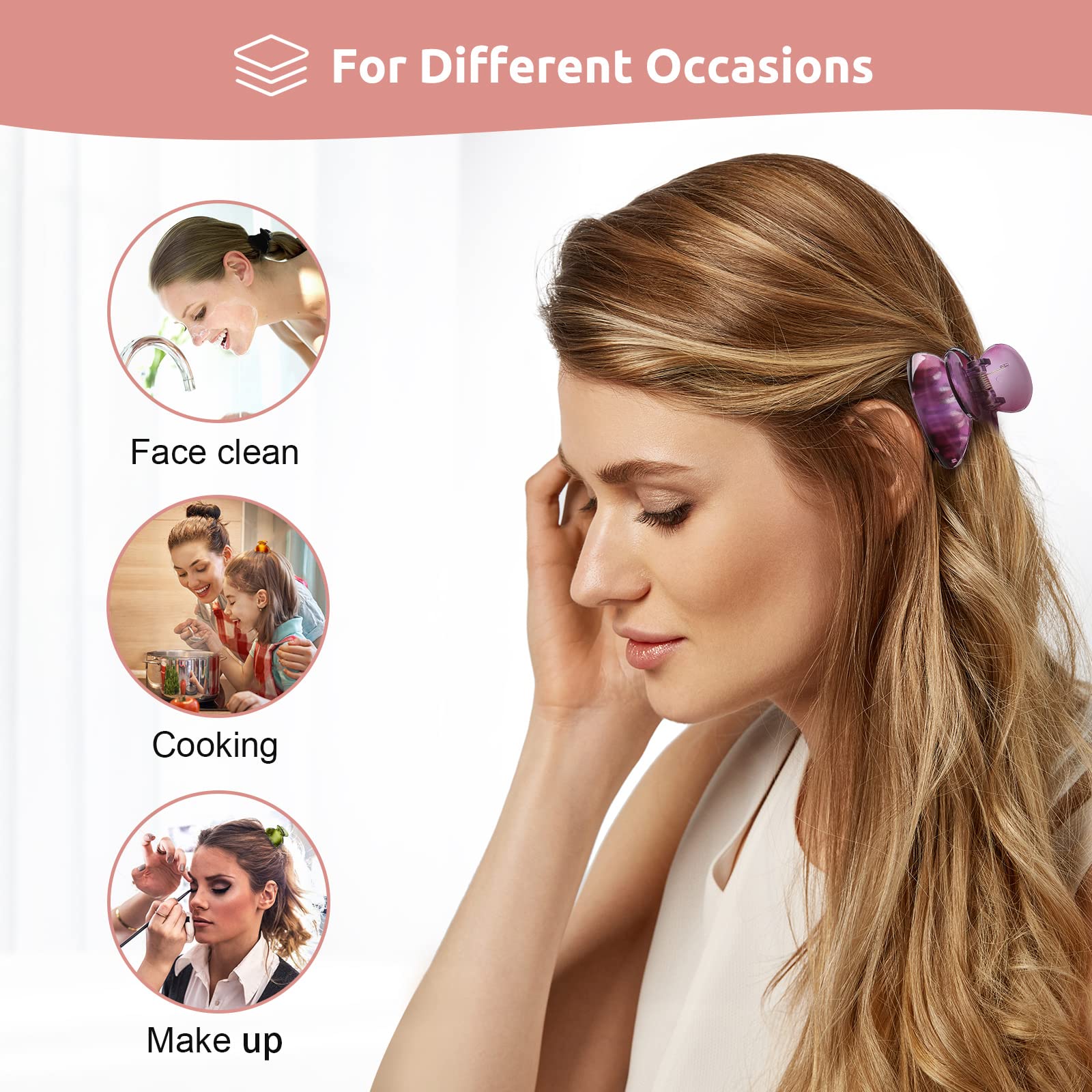 12-Pack Mini Cute Non-Slip Hair Claw Clips