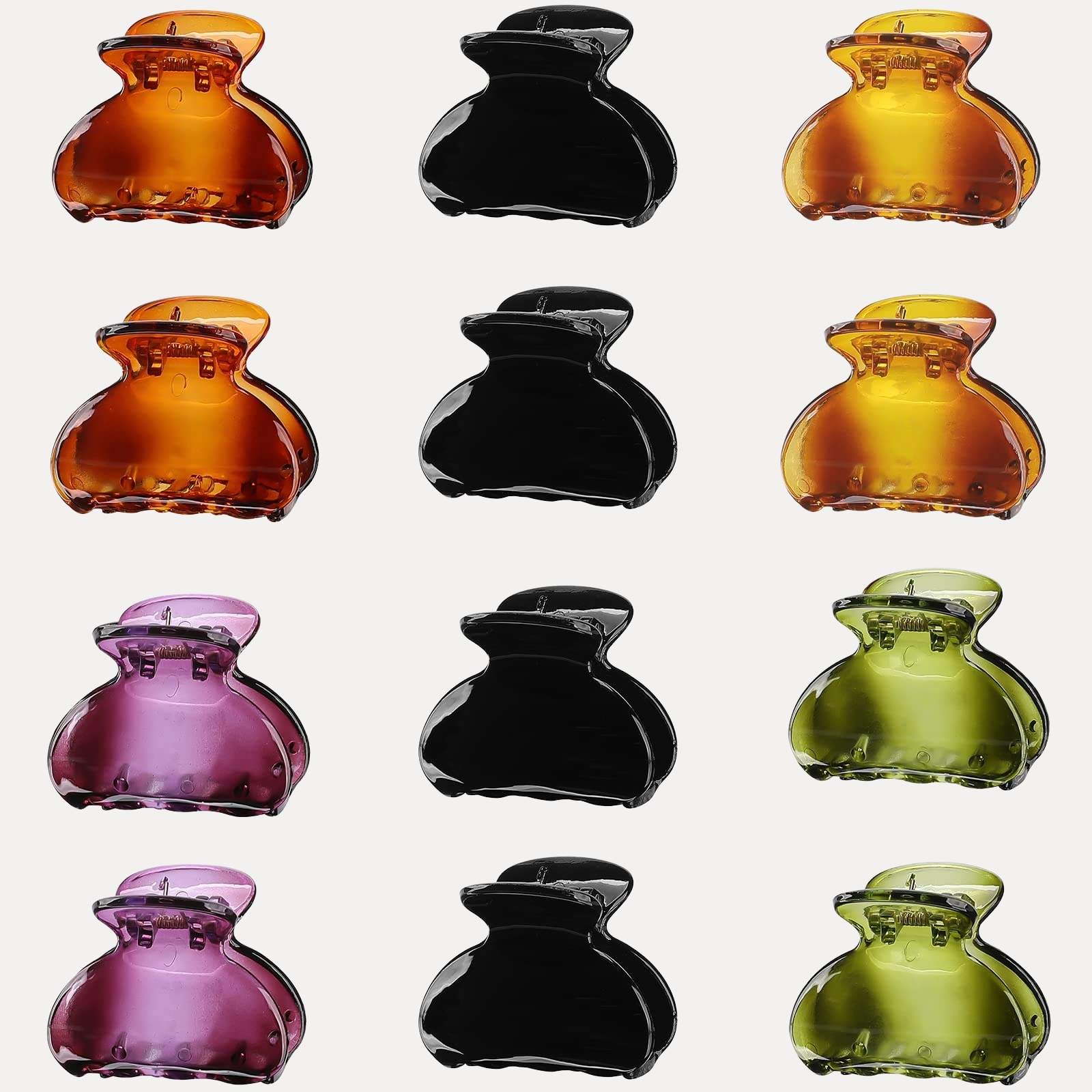 12-Pack Mini Cute Non-Slip Hair Claw Clips