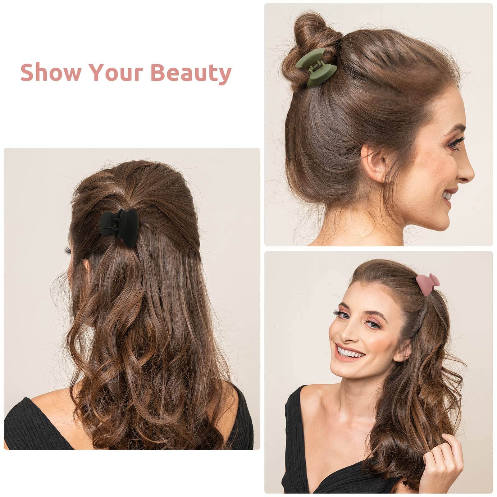 12-Pack Mini Cute Non-Slip Hair Claw Clips