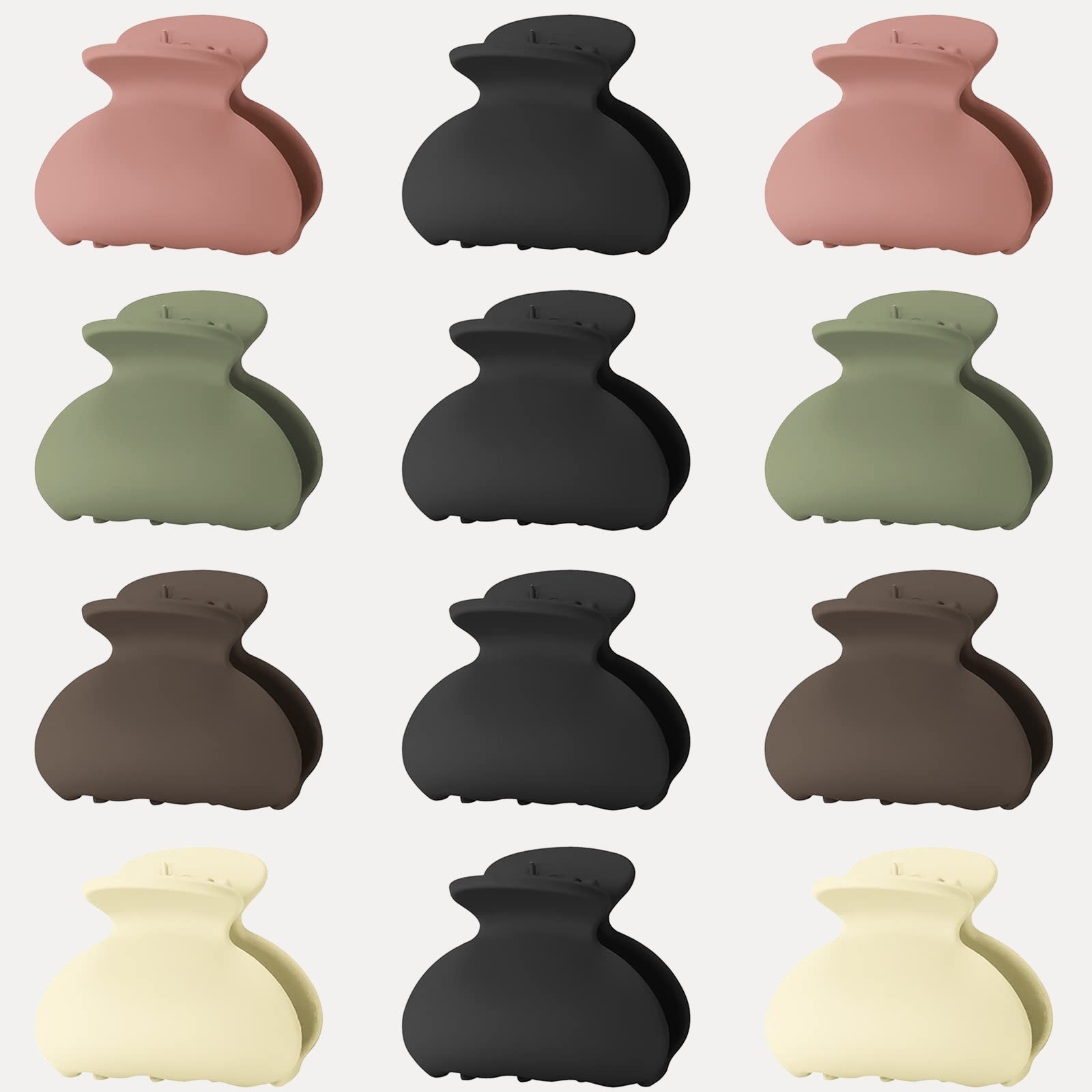 12-Pack Mini Cute Non-Slip Hair Claw Clips