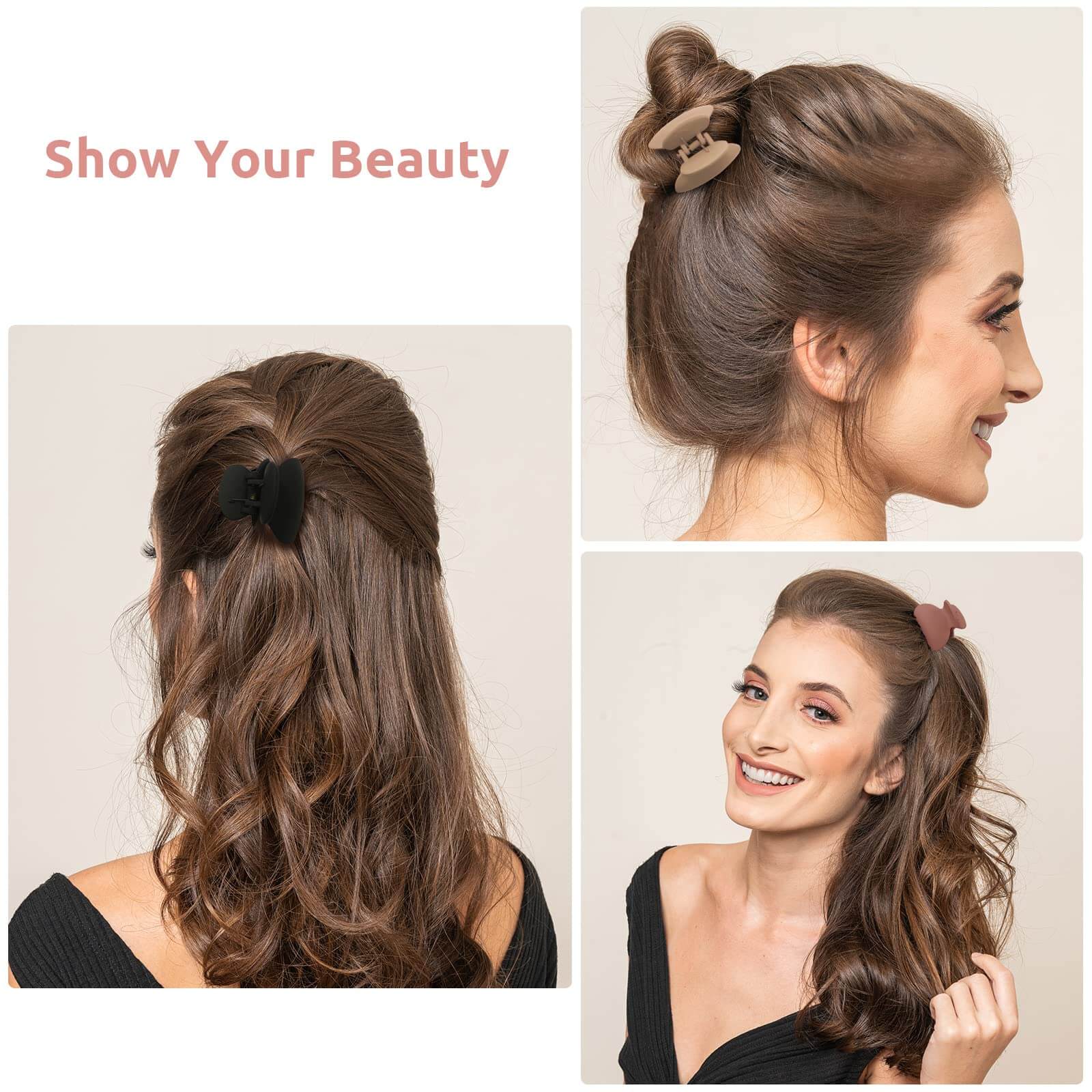 12-Pack Mini Cute Non-Slip Hair Claw Clips