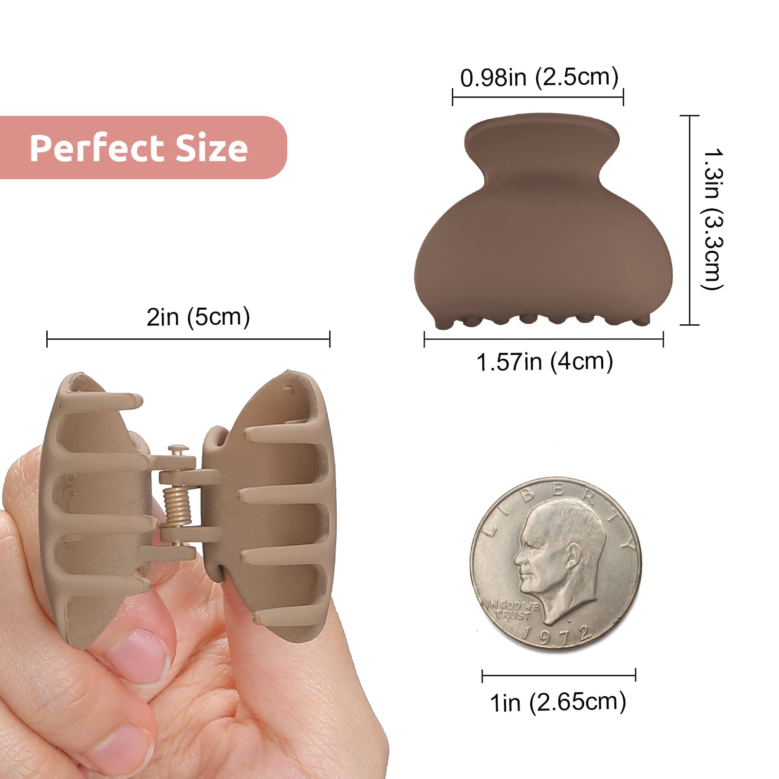 12-Pack Mini Cute Non-Slip Hair Claw Clips