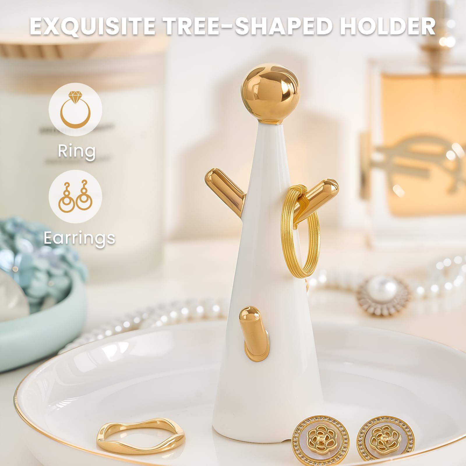 Ceramic Tree-shaped Trinket Tray