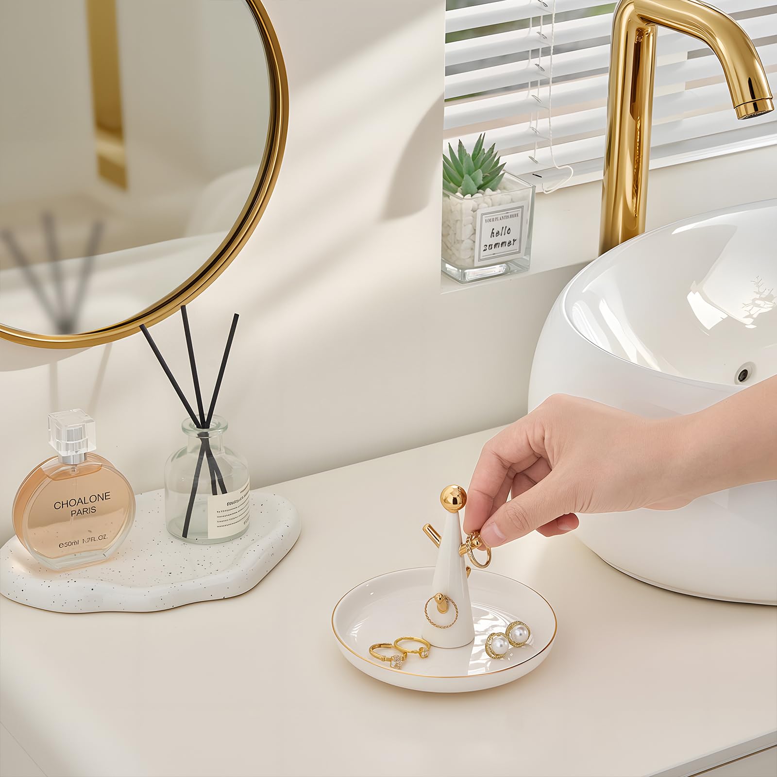 Ceramic Tree-shaped Trinket Tray