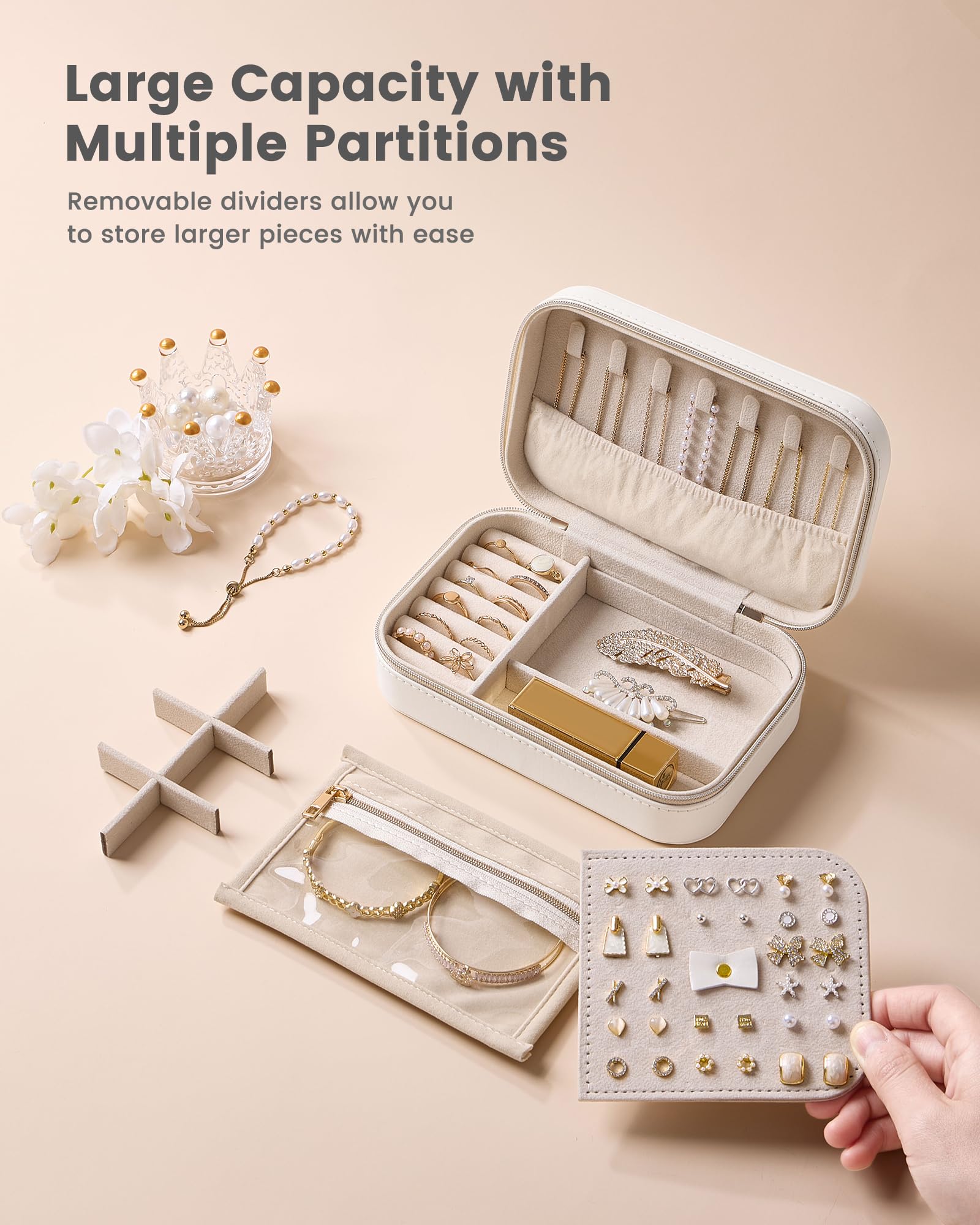 Travel Portable Jewelry Case with Storage Bag