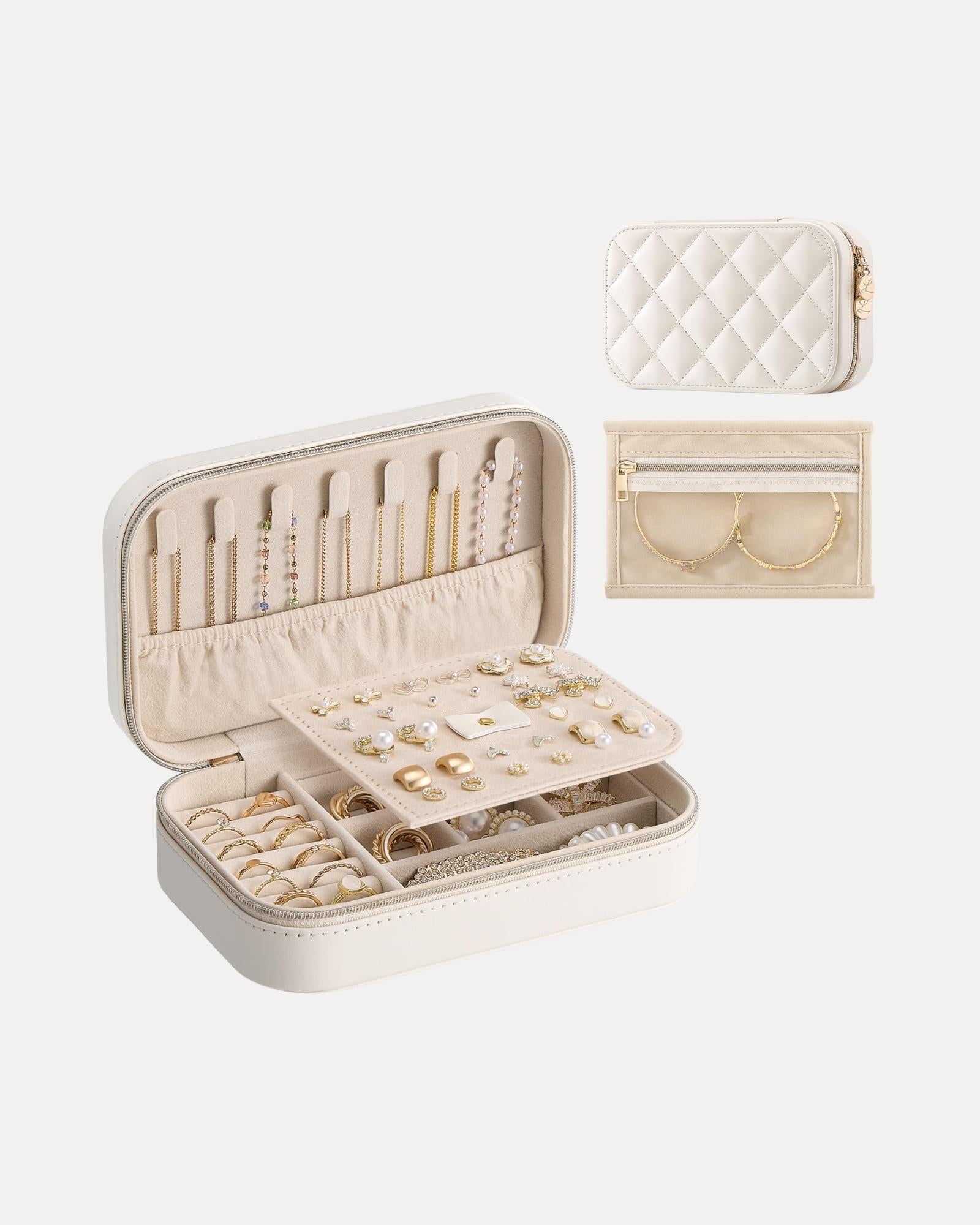 Travel Portable Jewelry Case with Storage Bag