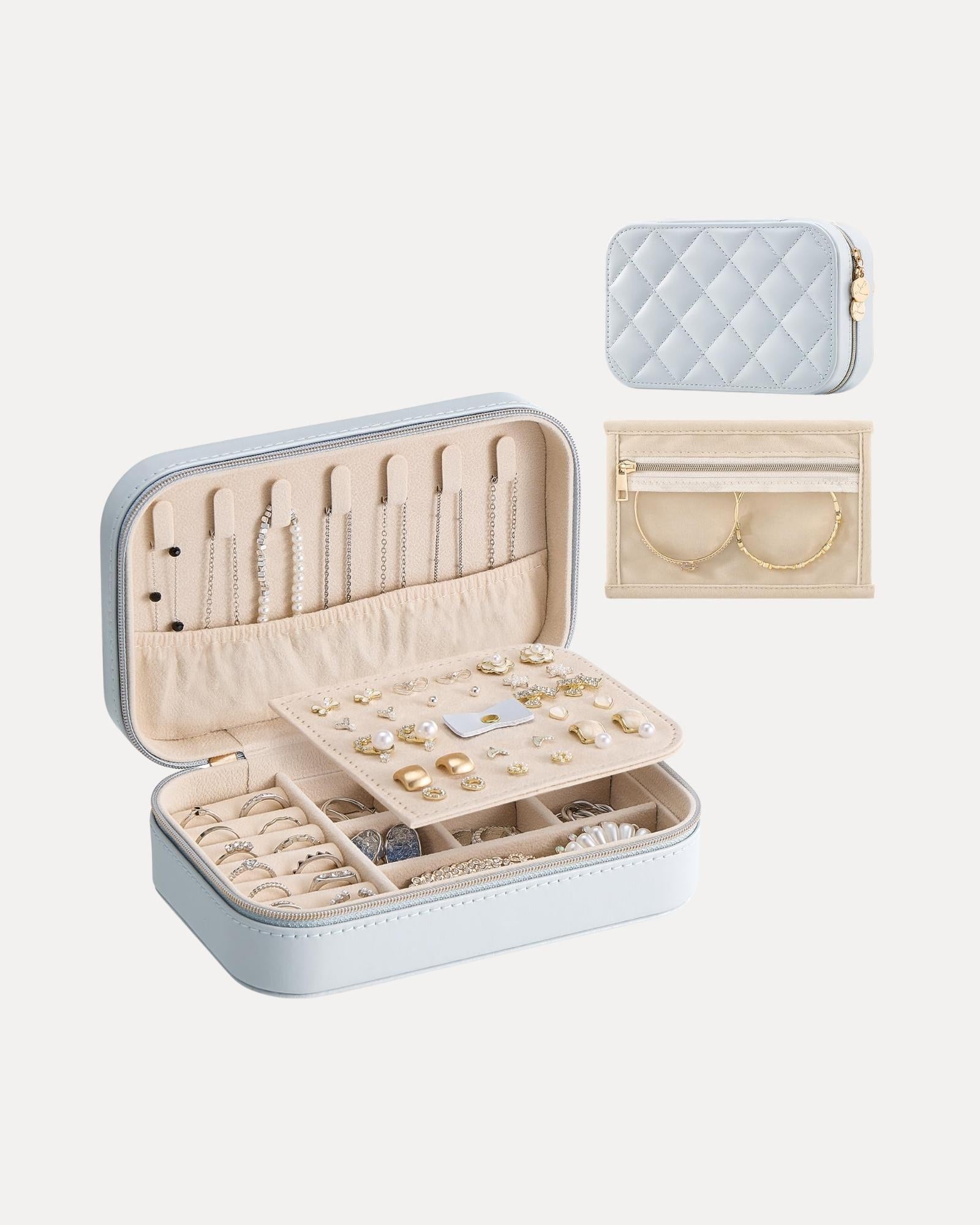 Travel Portable Jewelry Case with Storage Bag