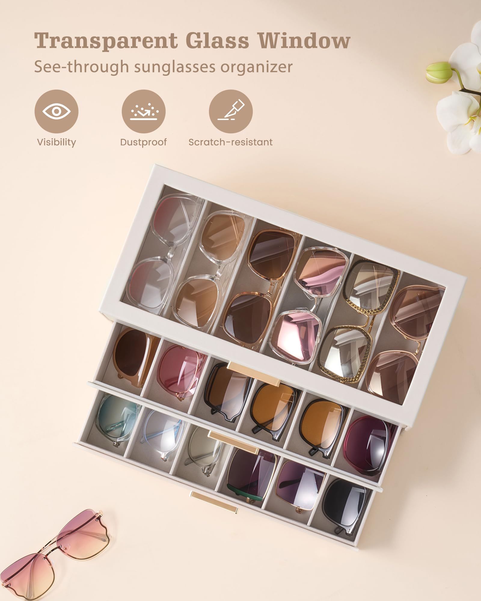 Glasses & Sunglasses Organizer Box