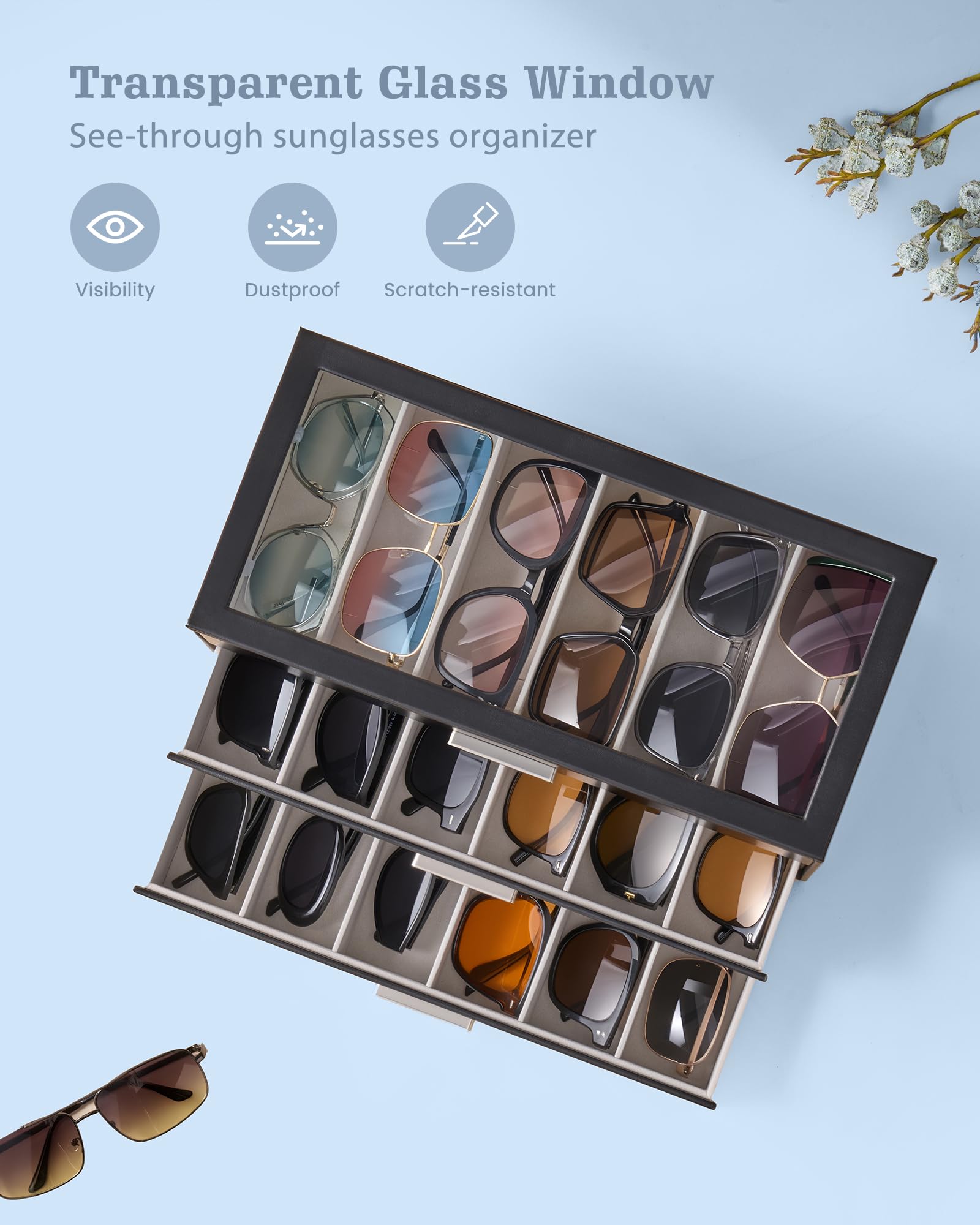 Glasses & Sunglasses Organizer Box