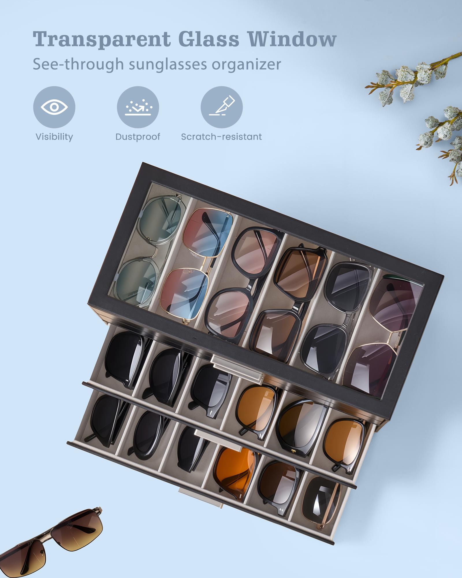 Glasses & Sunglasses Organizer Box