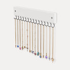 Wall Mount Wooden Necklace Organizer