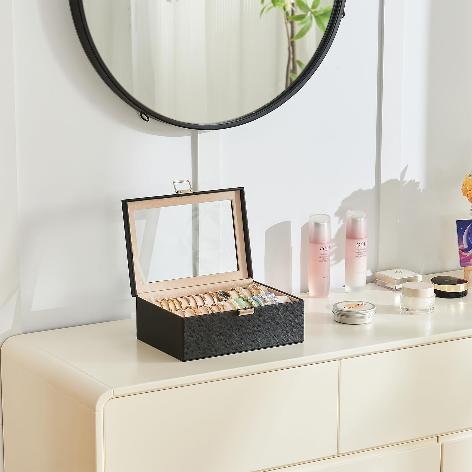 Bracelet Display Holder Clear Lid Jewelry Box