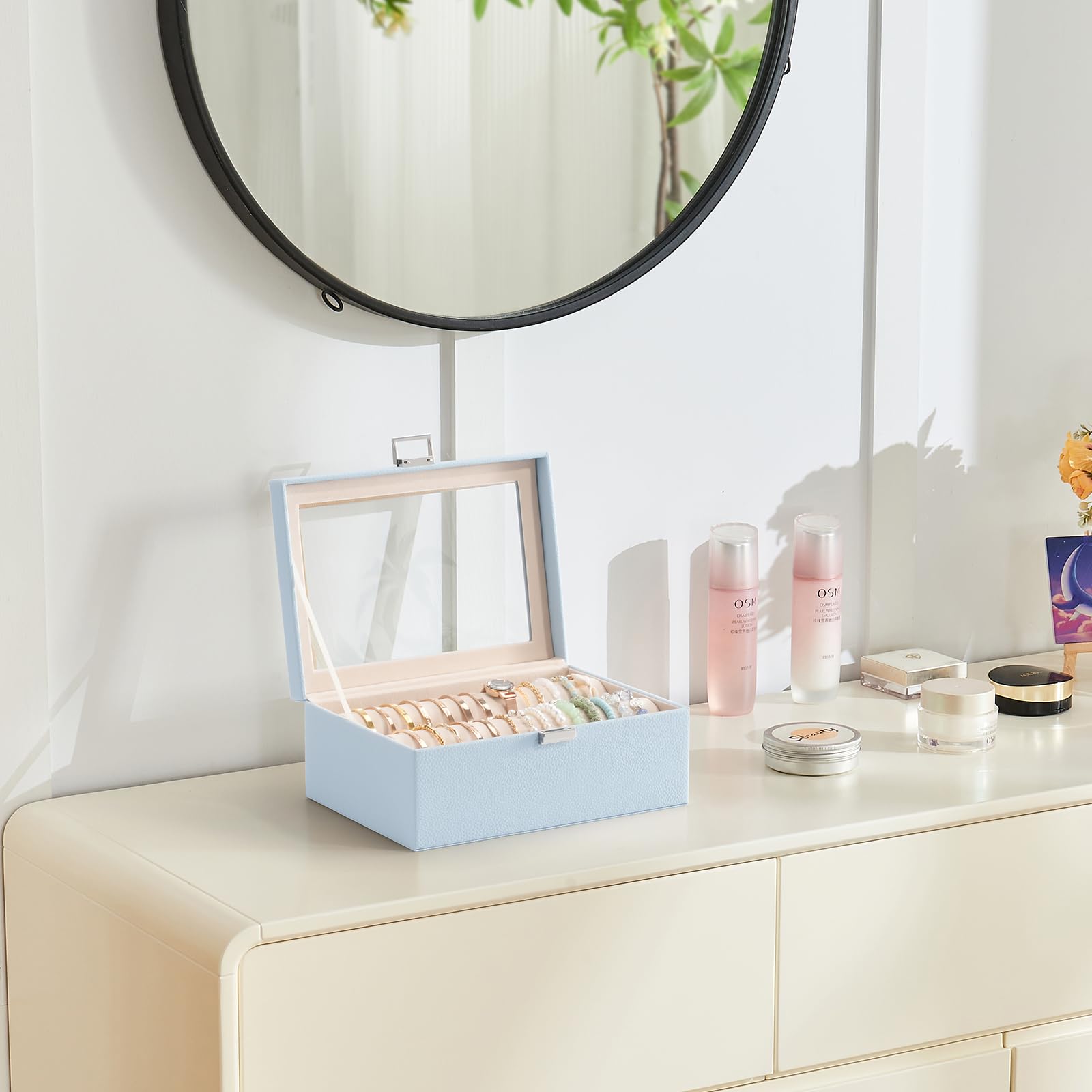 Bracelet Display Holder Clear Lid Jewelry Box