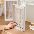 Necklace Organizer Box with Clear Lid