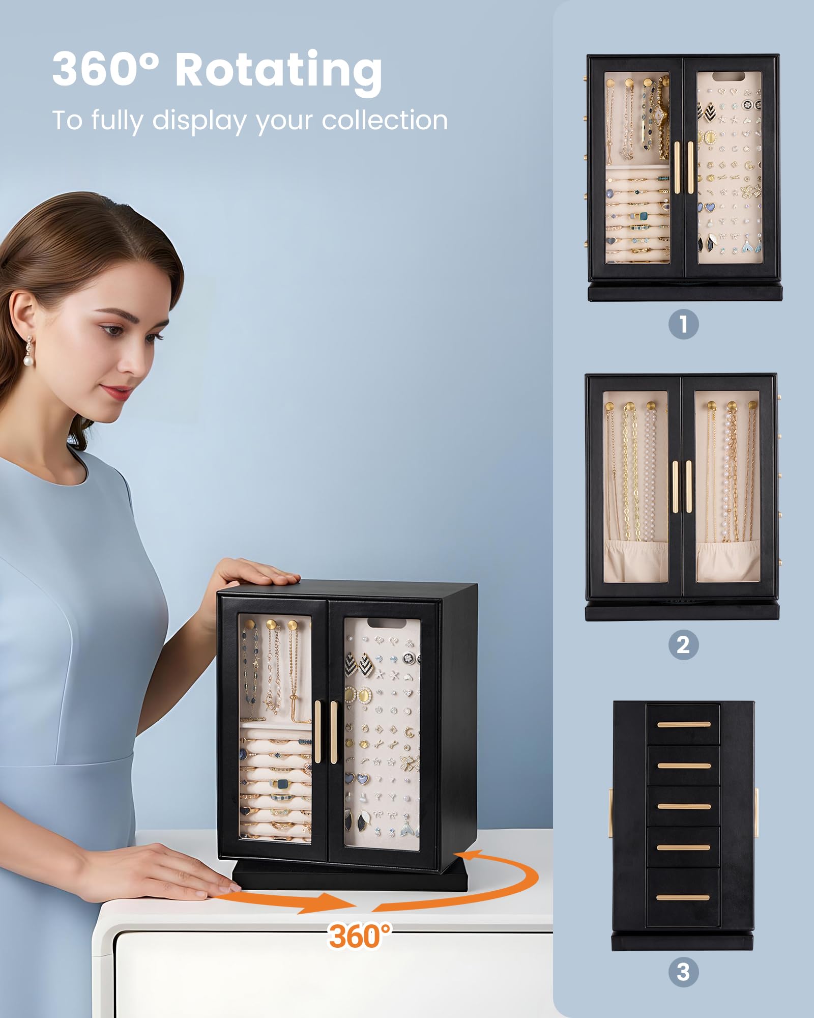 360° Rotating Jewelry Organizer