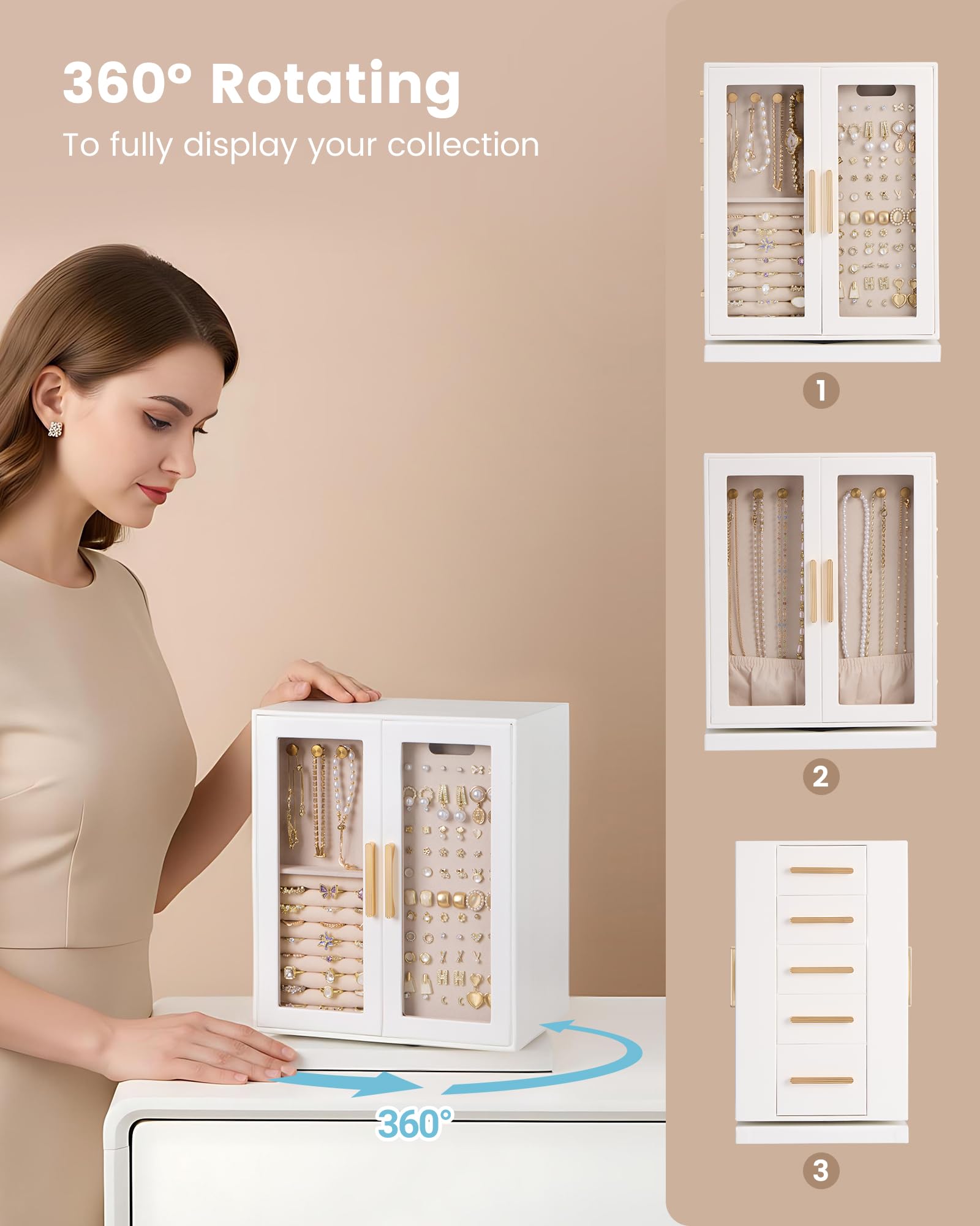 360° Rotating Jewelry Organizer