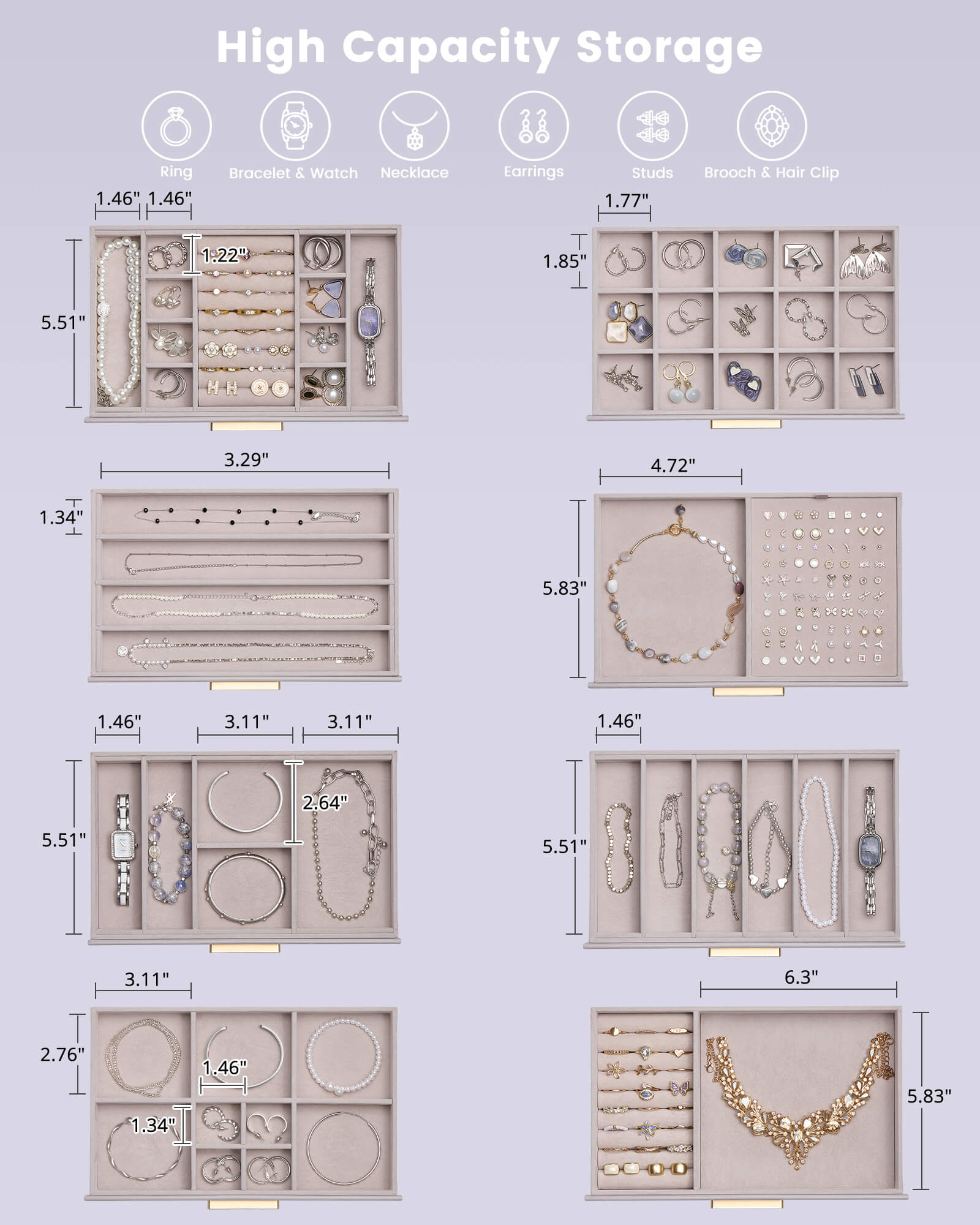 Luxury Leather Multi-Layer Jewelry Organizer