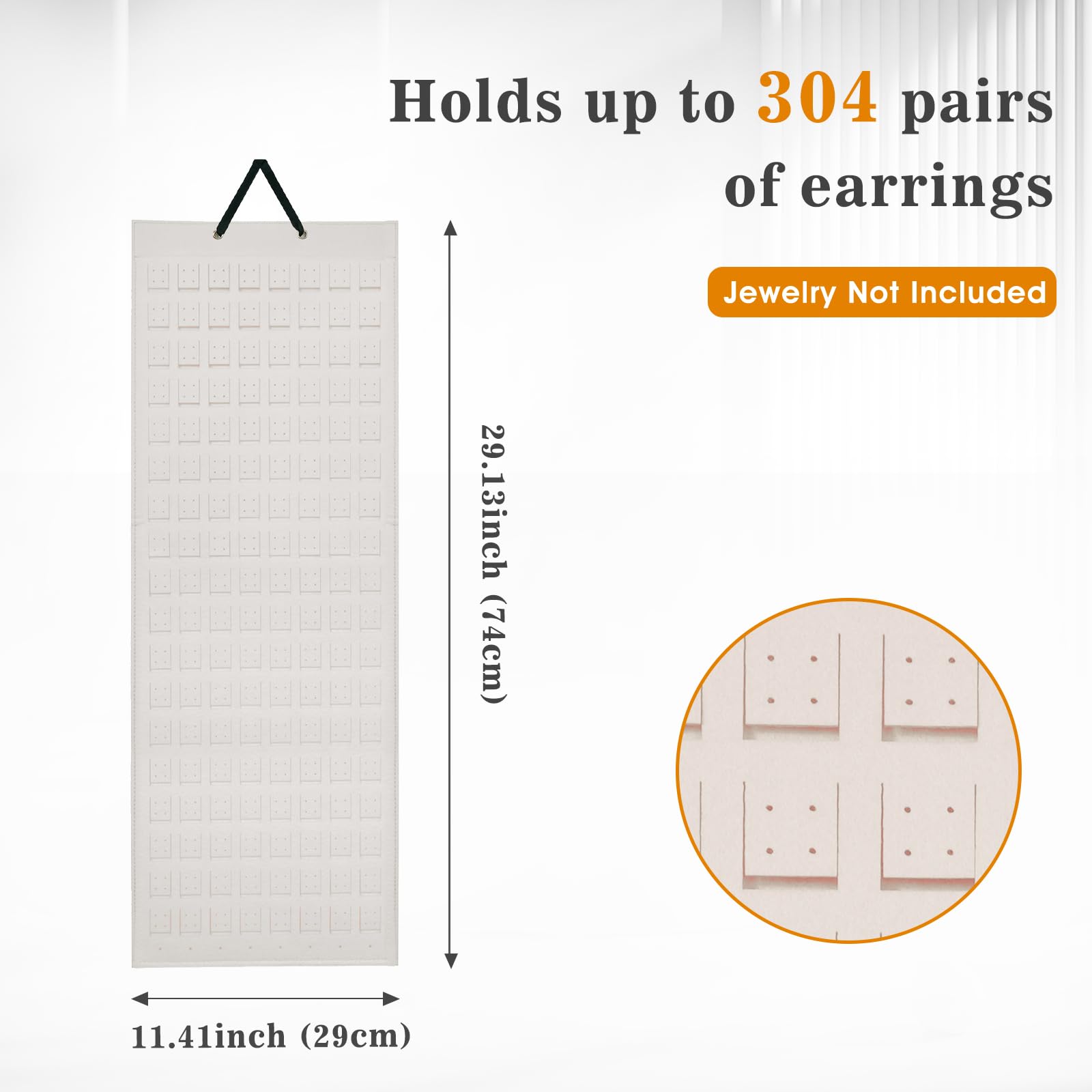 Felt Stud Hanging Earring Holder Organizer