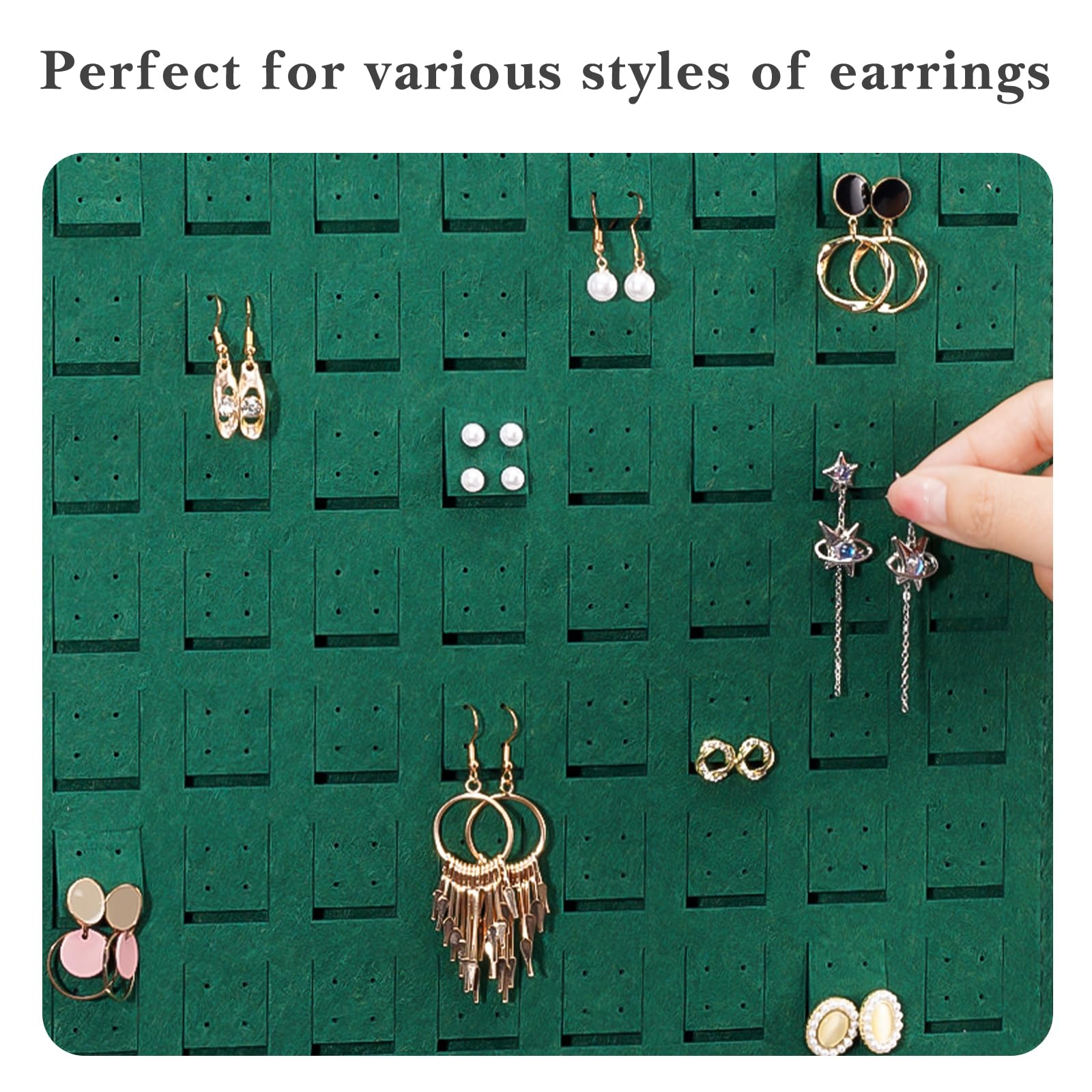 Felt Stud Hanging Earring Holder Organizer