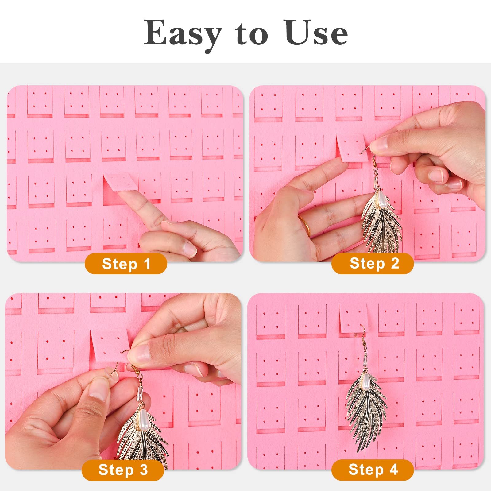 Felt Stud Hanging Earring Holder Organizer