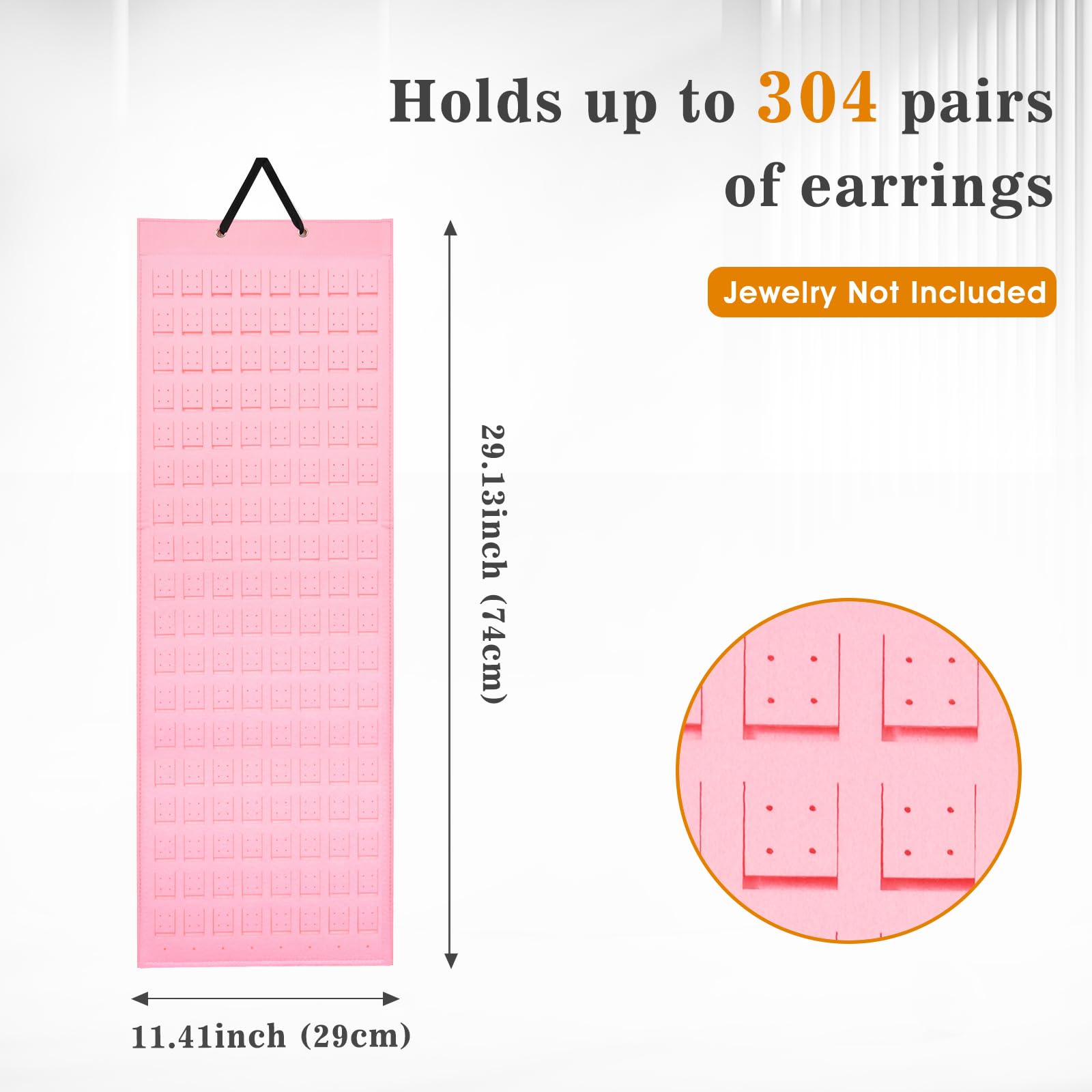 Felt Stud Hanging Earring Holder Organizer