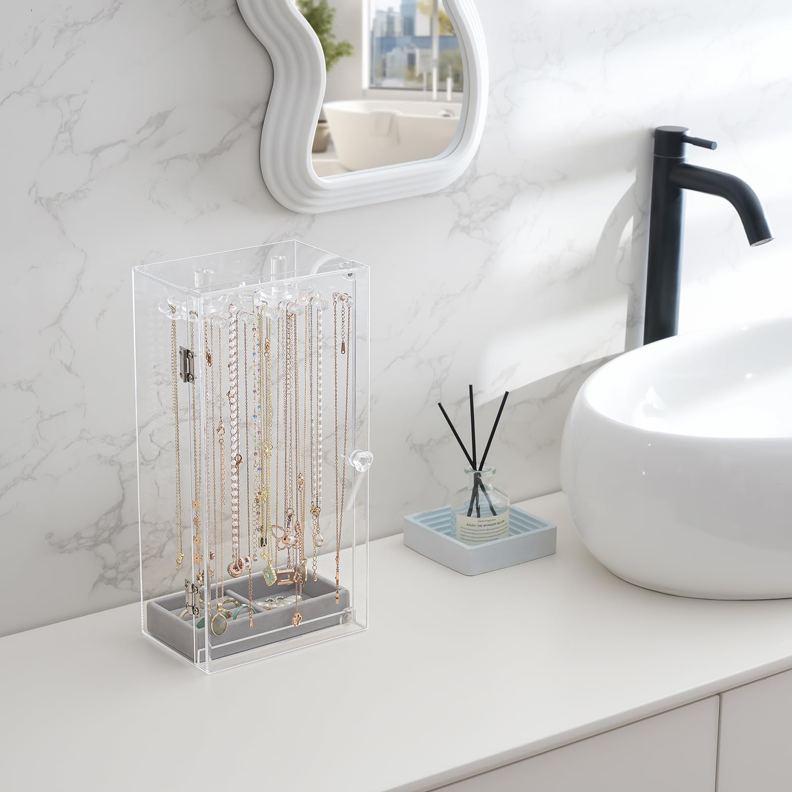 Acrylic Dust-proof Jewelry Storage Case