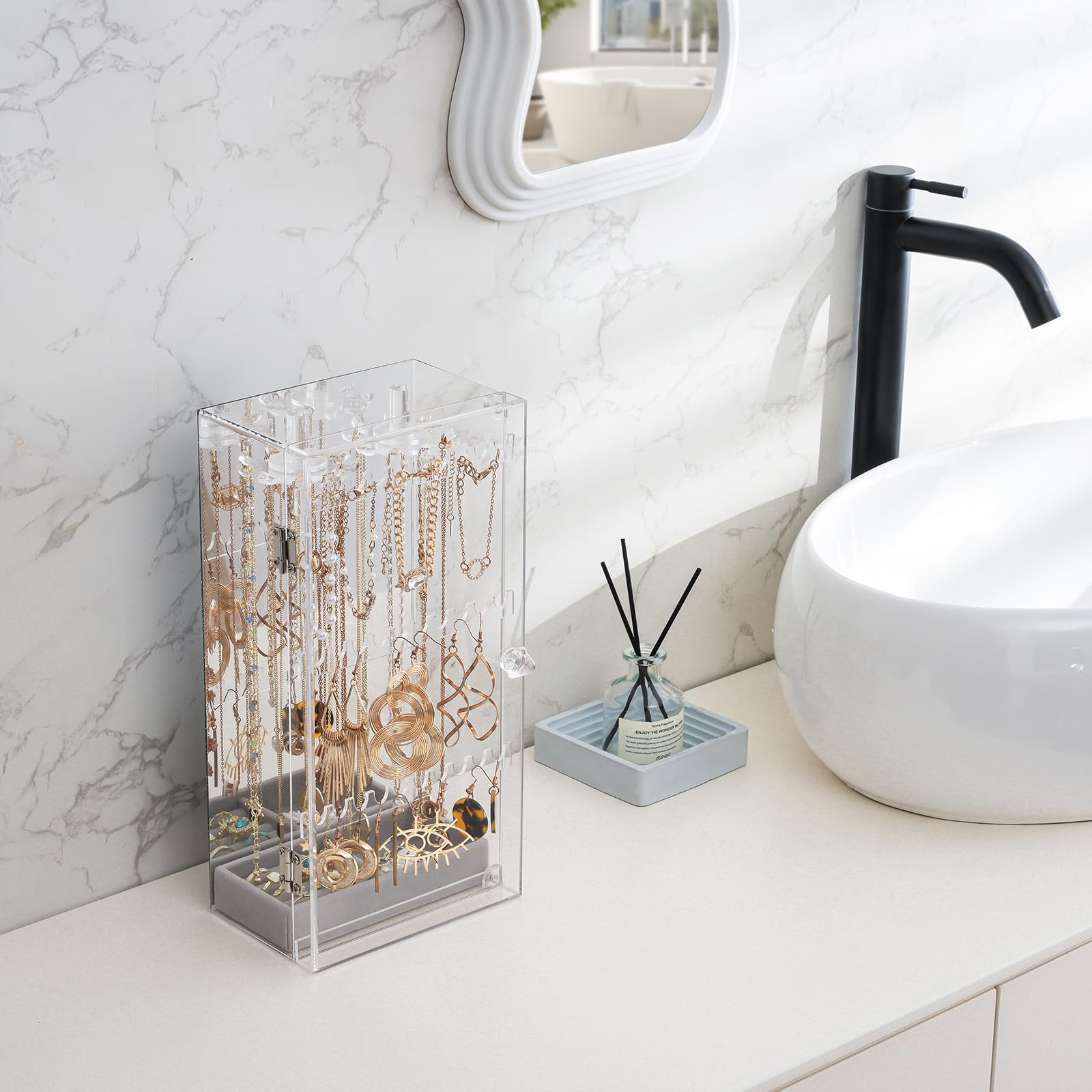 Acrylic Dust-proof Jewelry Storage Case