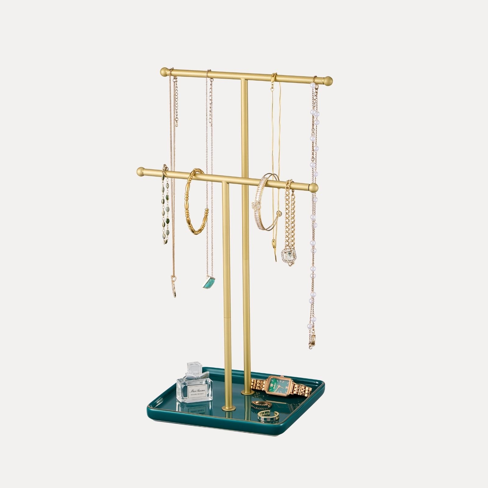 Necklace Display Stand with Ceramic Base Tray