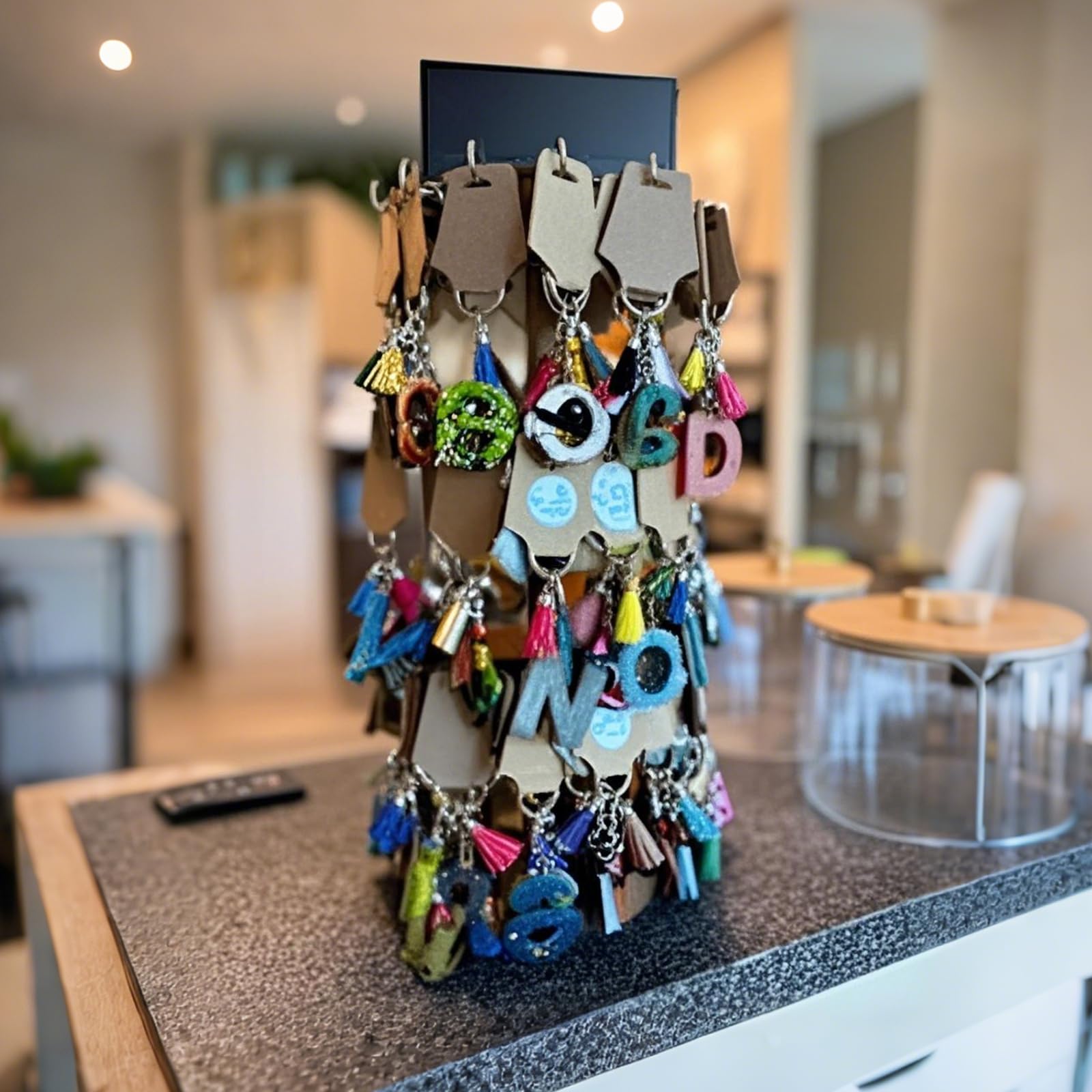 4 Tier Wooden Rotating Bracelet Display Stand