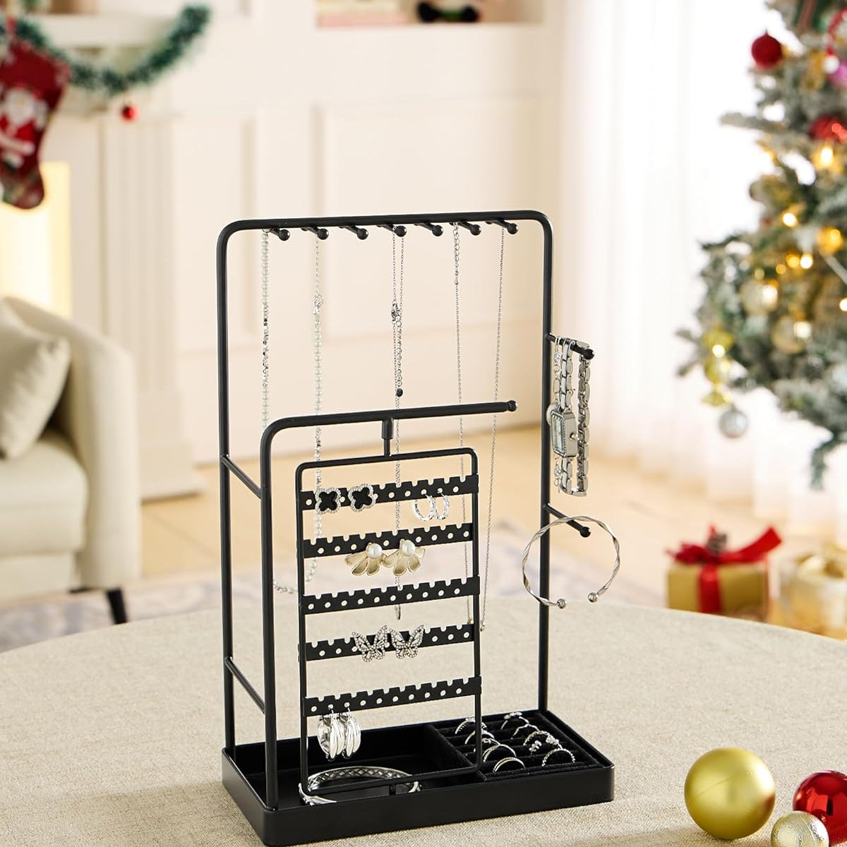 360° Rotating Jewelry Organizer Display Stand